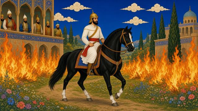 Concept art: Siavash and the Ordeal of Fire