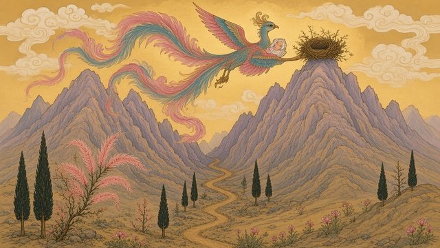 Concept art: Zal and the Simorgh